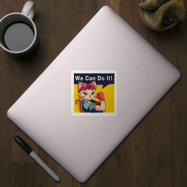 Rosie The Riveter - Cat by CreativeSage